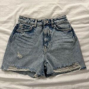 Zara High Rise Jeans Shorts